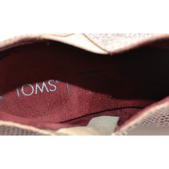 Snake Skin Suede Booties - Toms Women's Ankle Boots Zip - Stylish Stretch Design - Picture 8 of 10